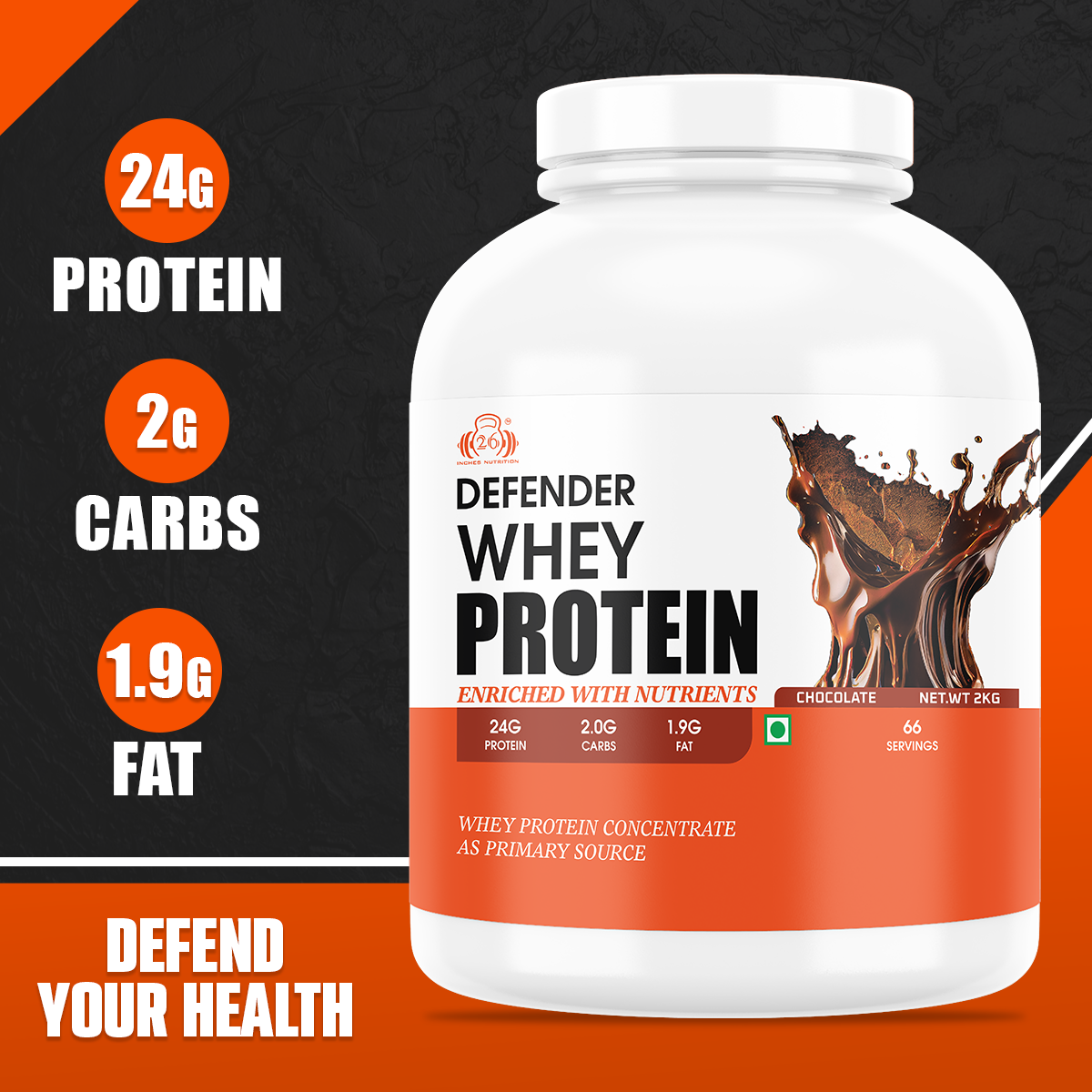 Defender Whey Protein 2kg Pumpx Pre